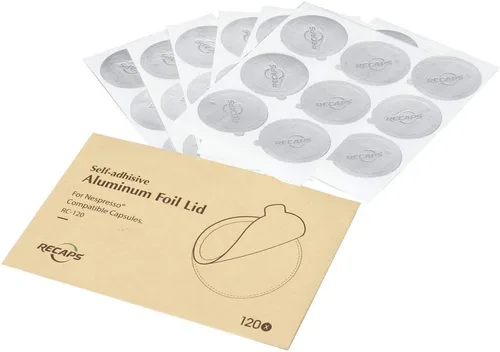 Vista 7 de RECAPS Sellos de aluminio compatibles con Nespresso OriginalLine 120 Pcs