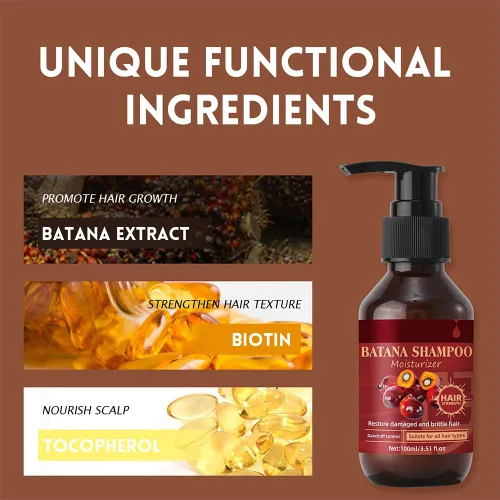 Vista 2 de Champú de aceite Batana para el crecimiento del cabello, champú para el cabello con aceite de batana para fortalecer y reparar el cabello dañado