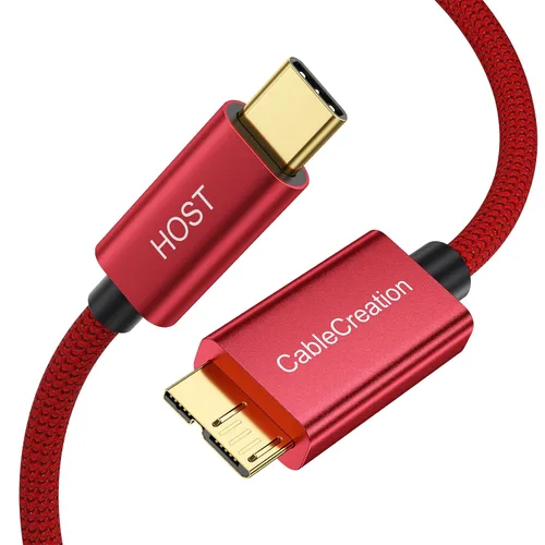 Vista 13 de CableCreation Cable corto USB C a Micro B de 1 pie, 10G Micro B a USB C, cable de disco duro externo para iPhone 15/16/17, Samsung Galaxy S24