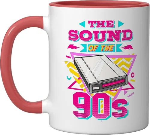 Vista 5 de 90s Nostalgia Retro 90s Dial Up Internet Vintage Ceramic Mug, Black/White