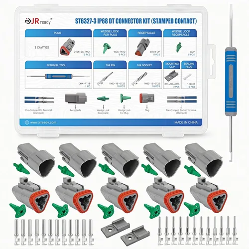 Vista 15 de JRready ST6327-4 Deutsch DT Kit de conector de 4 pines 5