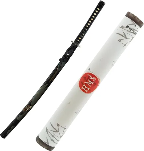 Vista 13 de Katana Samurai - Espada para exhibición, forjada a mano, acero al carbono