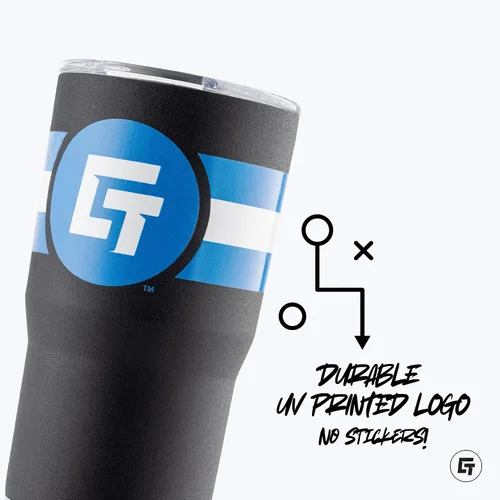 Vista 3 de Gametime Sidekicks Virginia Tech - Vaso de 20 onzas, con licencia oficial, acero inoxidable 18/8, doble pared, aislado al vacío, logotipos impresos