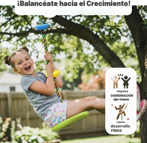 Vista 5 de ZNCMRR Cuerda de Escalada para Columpio de Árbol, Asiento de Columpios Resistente de Reemplazo para Niños, Asiento de Columpios de Escalada