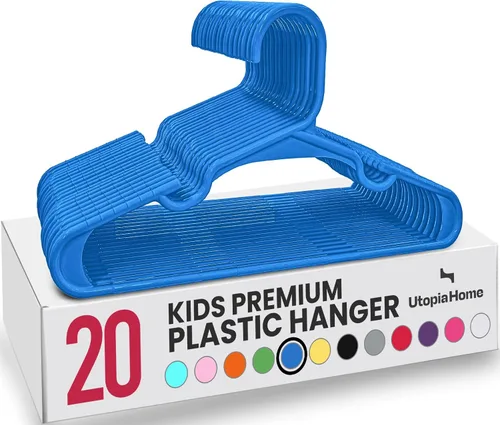 Vista 58 de Utopia Home - Perchas para niños, paquete de 20 perchas para armario de bebé de 11.5 pulgadas, color rosa bebé Perchas de plástico para bebés Se
