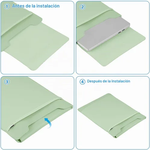 Vista 6 de HoYiXi Funda para laptop de 15 a 15.6 pulgadas, compatible con MacBook Pro de 16/15.4 pulgadas, MacBook Pro 15, Mac Air 15, funda impermeable suave 2