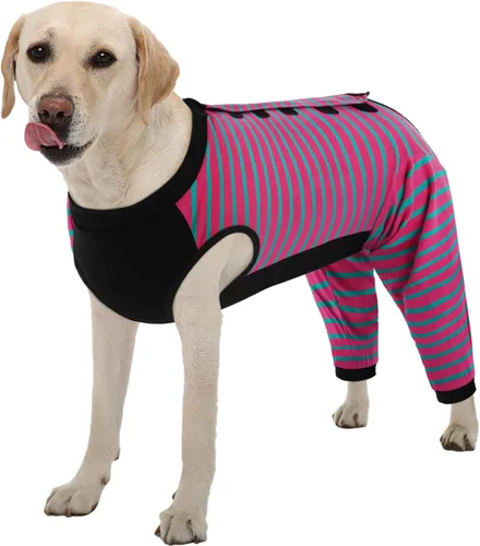 Vista 27 de Kuoser Traje de Cirugía para Perro Hembra Esterilización Macho Castración, Manga de Pierna de Perro para Dejar de Lamer Enterizo Suave para Perro