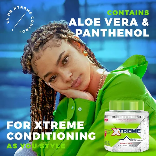 Vista 8 de Gel de peinado profesional Xtreme, transparente con aloe vera, sin alcohol, agarre máximo, 15.87 onzas, paquete de 2 Sin alcohol, control Xtreme