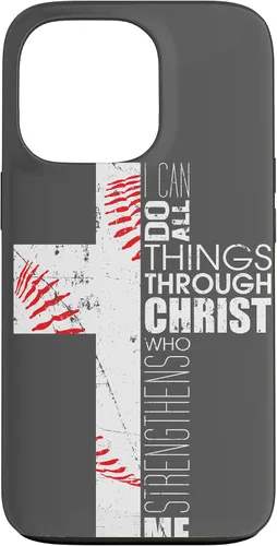 Vista 10 de Baseball Phone Case Christian Bible Verse Philippians 4:13 Case for iPhone 17