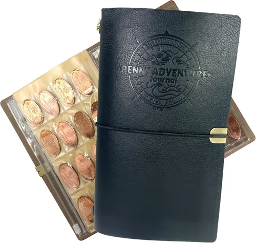 Vista 10 de Pennybandz El Penny Journal tiene capacidad para 146 monedas, el libro definitivo de colección de centavos de recuerdo para tu colección de monedas