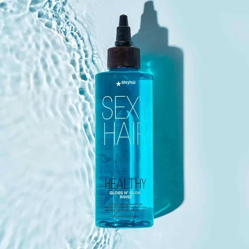Vista 5 de SexyHair Healthy Gloss N' Glow - Enjuague acondicionador ácido ligero, 6.5 onzas líquidas Aumenta el brillo en 23 veces Todo tipo de cabello