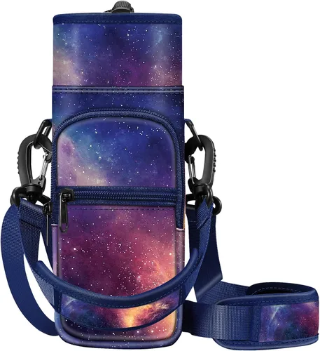 Vista 9 de CaseBot Bolsa de transporte para botella de agua, bolsa deportiva para botella de agua con correa de mano ajustable para el hombro y 2 bolsillos