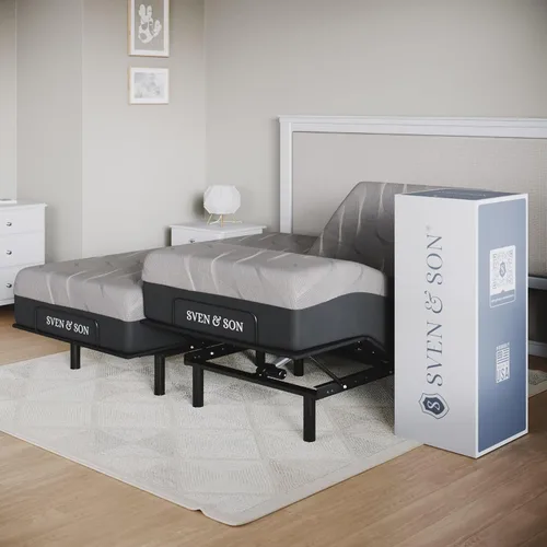 Vista 15 de Sven & Son Essential - Base de cama ajustable tamaño twin XL + colchón de espuma viscoelástica de gel frío de 10 pulgadas, inalámbrica, fácil