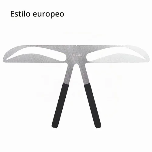 Vista 8 de Herramienta de mapeo de cejas, plantilla de bricolaje con patrones de cejas, regla de cejas de acero Stainess, herramienta de posicionamiento