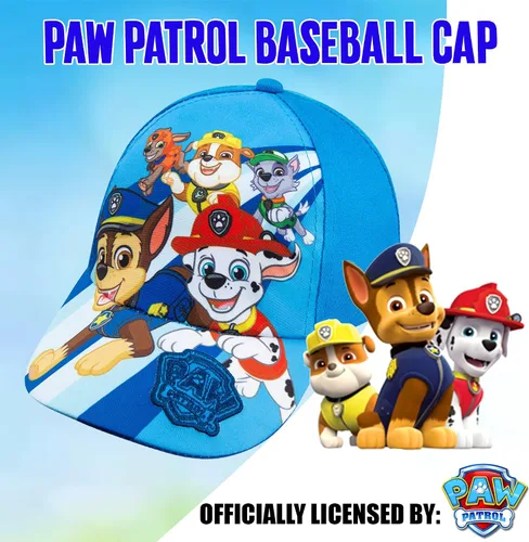 Vista 2 de Nickelodeon Chase Marshal and Rubble Blue - Gorra de béisbol para niños, de 2 a 4 años, ajustable, Azul