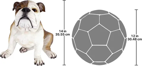 Vista 7 de Design Toscano Escultura Buster the Bulldog de 16 pulgadas