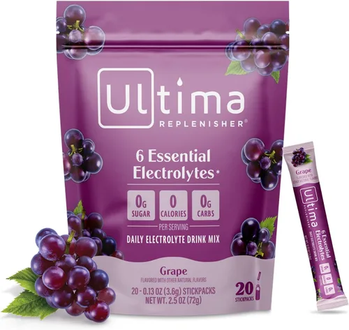 Vista 22 de Ultima Replenisher - Bebida de electrolitos en polvo vegana, sin azúcar ni OMG, bebida hidratante adecuada para dieta cetogénica, paquetes