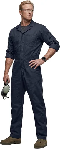 Vista 13 de CQR - Overol para hombre con manga corta, cremallera frontal, múltiples bolsillos, resistente a las manchas y a las arrugas Vortex Álamo Caqui