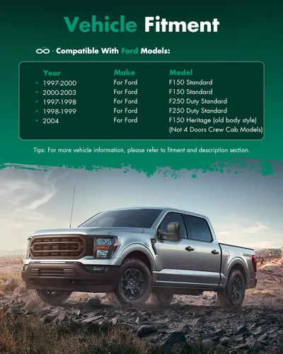 Vista 7 de SCITOO Espejos de remolque compatibles con Ford F150 1997-2003, cabina estándar y extendida (no para modelos de 4 puertas), un par con ajuste