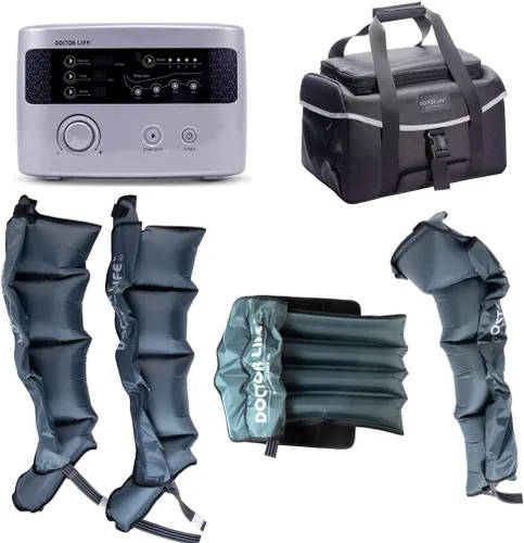 Vista 11 de DOCTOR LIFE LX9max para Todo el Cuerpo (A) - Sistema de Recuperación de Compresión de Aire Secuencial: Dispositivo + Piernas (L) + Brazo + Cintura +
