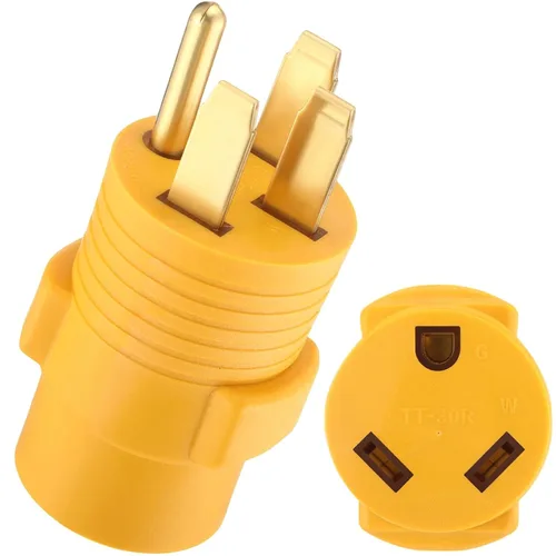 Vista 16 de Kanayu NEMA TT-30P a L5-30R Adaptador RV de 30 amperios, enchufe de bloqueo Negro