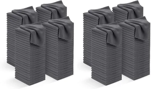 Vista 42 de Avalon Towels Paños de limpieza de microfibra (paquete de 48) – Tamaño 16 x 16 pulgadas, trapos de limpieza altamente absorbentes, sin pelusa Negro