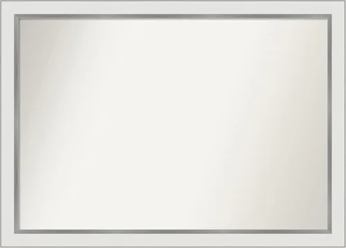 Vista 258 de Amanti Art Espejo personalizado, espejo de baño estrecho Alexandria White Wash, espejo de pared o espejo de tocador de baño sobre el fregadero