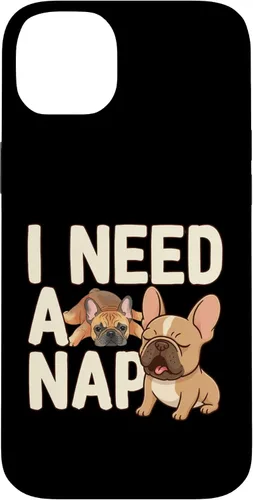 Vista 15 de I Need a Nap Funny French Bulldog Mom Life Tired Parent Case for iPhone 16