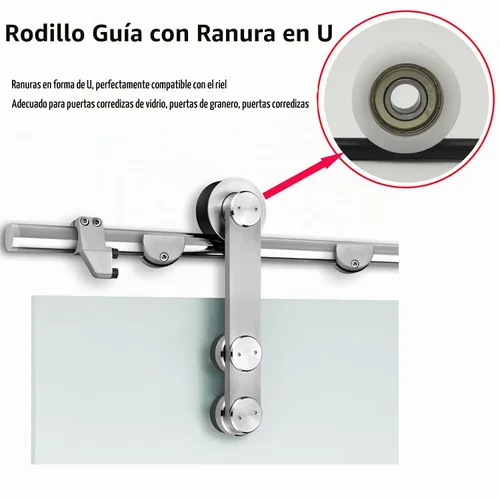 Vista 6 de 5 ruedas de polea con ranura en U con rodamientos de bolas de ranura profunda, rodillos de guía de nailon silenciosos de 0.31 x 1.18 x 0.39 pulgadas