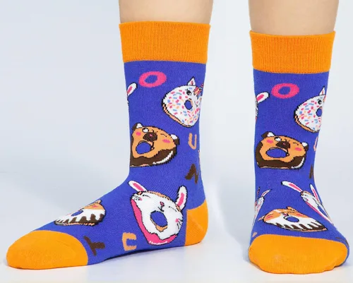 Vista 6 de PanPacSight Paquete de 4 calcetines novedosos para niños y niñas, divertidos dibujos animados, lindos animales, aguacate, piña, bola