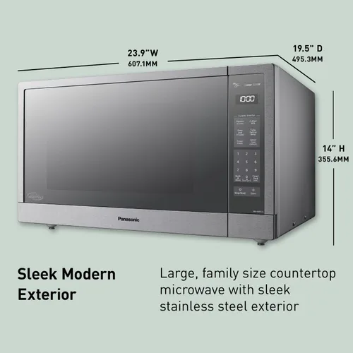 Vista 2 de Horno de microondas Panasonic., acero inoxidable