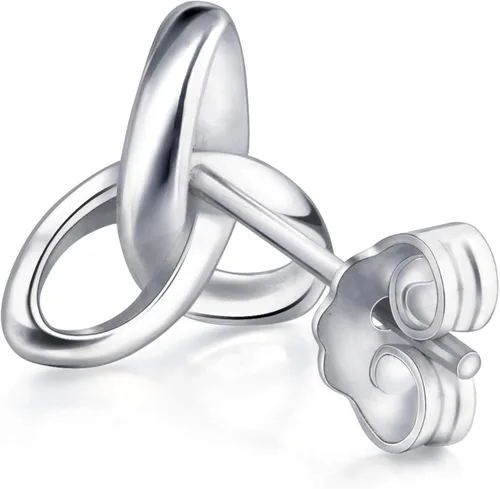Vista 5 de Chow Sang Sang Let's Play Ear Play' 950 Platinum - Aretes de tuerca individuales 91064E (se venden solos, no pares)