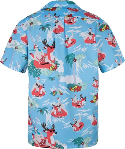 Vista 6 de Durio Hawaiian Shirt for Men Short Sleeve Floral Beach Shirts for Men Casual Button Down Tropical Shirts