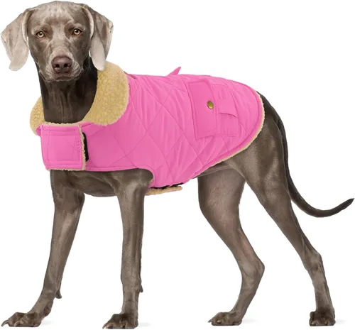 Vista 23 de Abrigo de invierno para perros pequeños, chaqueta sólida para cachorros, abrigo cálido para mascotas para clima frío, prendas acolchadas resistentes
