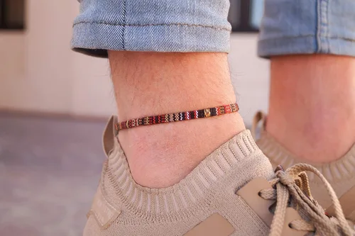 Vista 9 de Made by Nami Surfer Anklet for Men and Women Waterproof and Adjustable Surfer Ankle Bracelet String Ankle Bracelet Beach Accessory for Ethnic Hippie