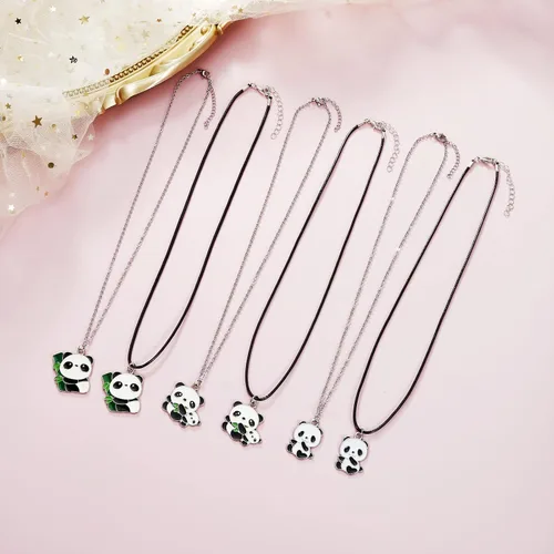 Vista 7 de Collar de panda para niñas, encantador llavero panda pulsera panda regalo para adolescentes