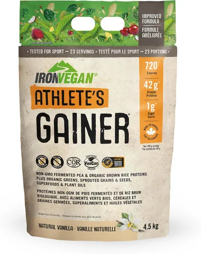 Vista 7 de Ironvegan Gainer Proteína de Chocolate en Polvo, 2500 GR