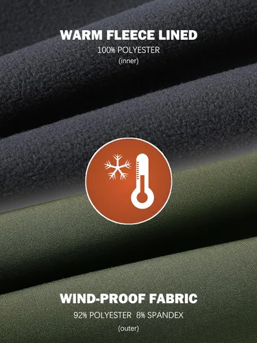 Vista 2 de LINLANG EN Pantalones de senderismo impermeables con forro polar para mujer, aislados, softshell, cálidos, para invierno y esquí