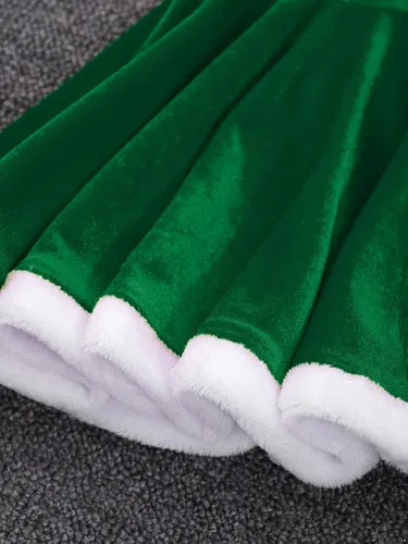Vista 5 de Hansber Leggings de sirena metálica con cola de pez para niñas, pantalones acampanados para cumpleaños, festivales, fiestas de Navidad