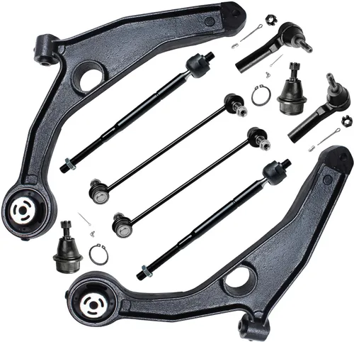 Vista 42 de Detroit Axle - Kit de suspensión delantera de 10 piezas para Jeep 2002-2004