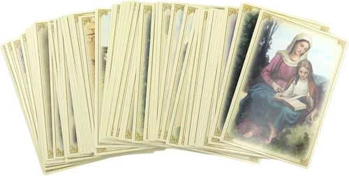 Vista 6 de Needzo Juego de tarjetas devocionales de Patrones Santos, baraja de tarjetas de aprendizaje de Learn The Saints, gran herramienta de aprendizaje