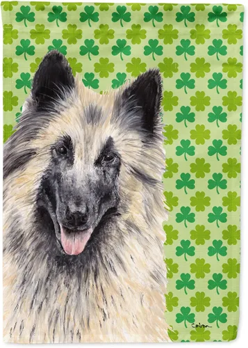 Vista 290 de Caroline's Treasures SS4442GF Affenpinscher Bandera de jardín con retrato de trébol del día de San Patricio para buzón, bandera decorativa
