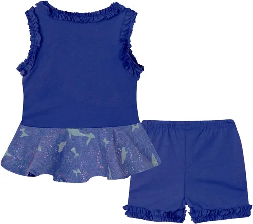 Vista 55 de LittleSpring Conjunto de verano para niñas con camiseta sin mangas y pantalones cortos florales