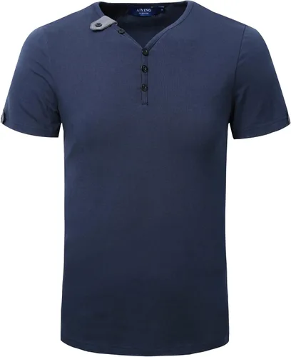Vista 2 de Aiyino Cárdigan casual de manga corta y larga con cuello en V para hombre