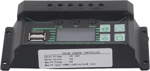 Vista 9 de Pilipane Cargador de batería solar de 250 W con controlador de carga de 10 A, kit de panel solar portátil, kit de panel solar monocristalino