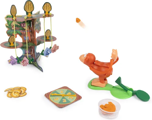 Vista 7 de Spin Master Games, Monkey See Monkey Poo, juego interactivo de mono para niños, incluye masa blanda perfumada de plátano, divertido juguete Monkey