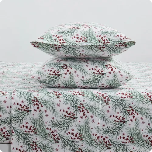 Vista 16 de Tahari Home - Sábanas matrimoniales, ropa de cama de franela de algodón de 4 piezas con fundas de almohada a juego, cepilladas para mayor suavidad