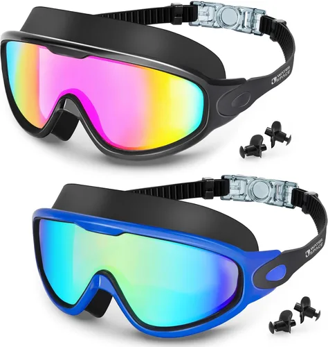 Vista 11 de Swim Goggles 2 Pack for Adult Men Women, Anti-fog UV Protection No Leak 180° Wide View Clear Vision Pool Goggles