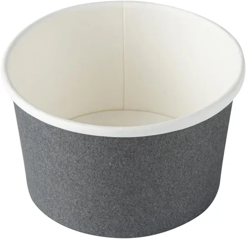 Vista 13 de Coppetta - Vasos de postre de 5 onzas, 200 tazas desechables para helado, tapas se venden por separado, cuencos de yogur congelado de papel gris