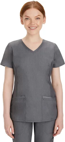 Vista 31 de Healing Hands - Camiseta médica con cuello en V para mujer, suave, elástica Negro